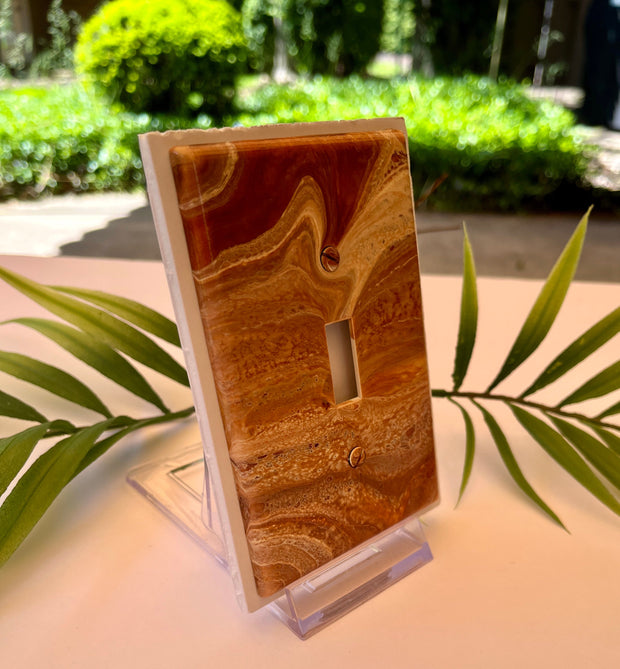 Hand-Painted Granite-Look Single Toggle Light Switch Cover