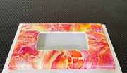 Hand Painted Light Switch Cover: Red, Yellow, Orange Single Rocker Plate