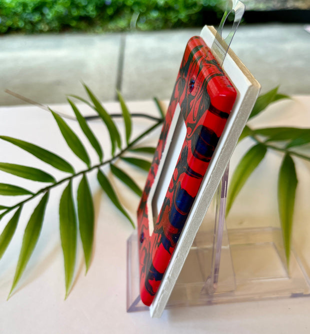 Hand Painted Red and Navy Rocker Light Switch Cover