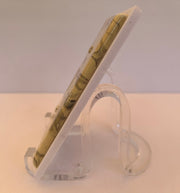 Hand-Painted Gray & Ivory Single Toggle Light Switch Plate