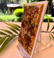 Hand Painted Single Toggle Switch Cover: Red, Black, and Gold Metallic