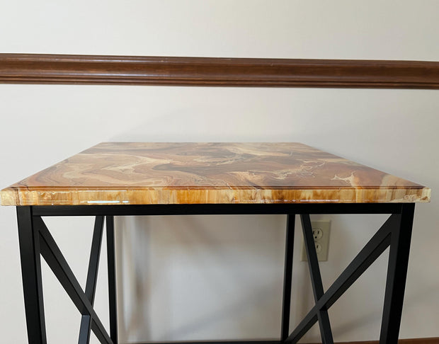 Handcrafted Epoxy Resin Accent Table
