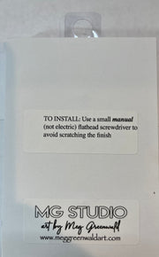 Hand-Painted Single Toggle Light Switch Cover: Red & Yellow Swirl