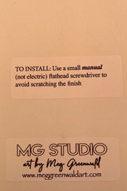 Hand Painted Double Light Switch Cover: Pink & Gold Paint Pour