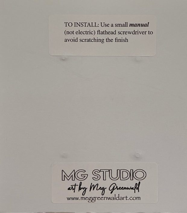 Hand Painted Double Toggle Light Switch Cover: Metallic Ivory & Purple