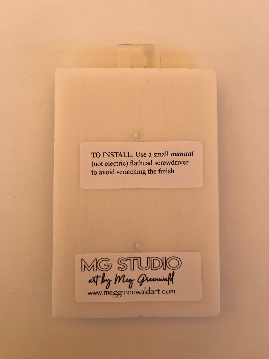 Hand-Painted Gray & Ivory Single Toggle Light Switch Plate