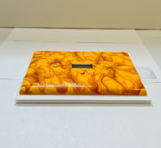 Hand-Painted Single Toggle Light Switch Cover: Red & Yellow Swirl