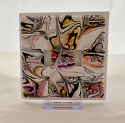 Hand Painted Double Toggle Light Switch Cover: Pink, Yellow, Orange