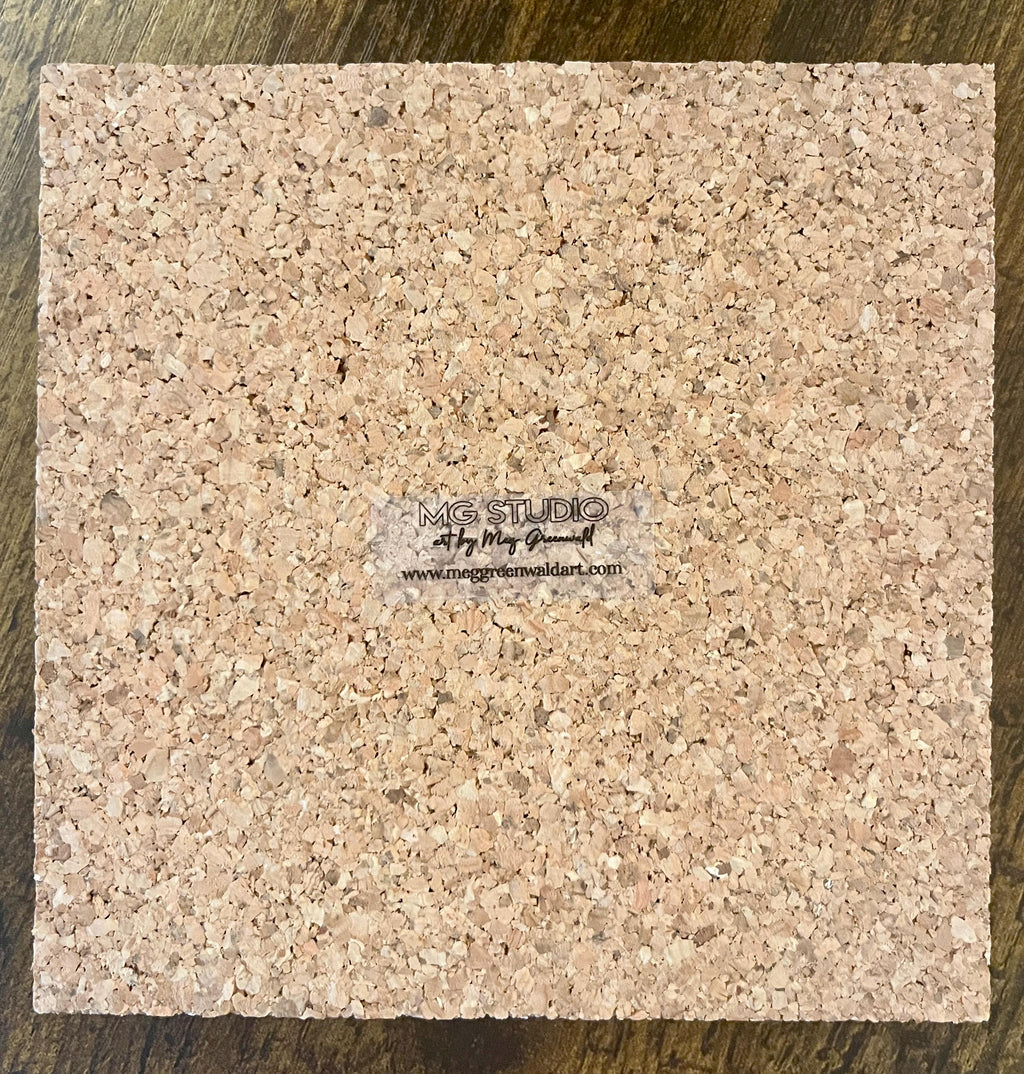 Hand Painted Purple and Green Trivet, Food-Safe, Heat-Resistant, One-of-a-Kind Kitchen Art