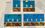 Handcrafted Seashell Light Switch Cover: Coastal Beach Decor