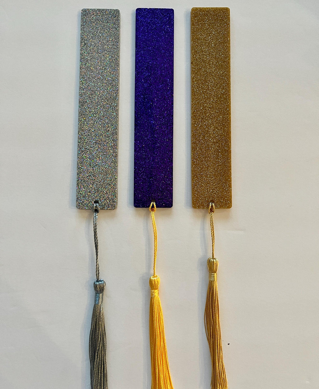 Glittery Resin Bookmark with Tassel: Colorful Book Lover Gift