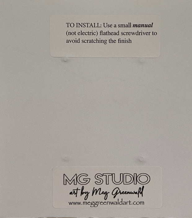 Hand Painted Double Decora Switch Plate Cover: Purple, Aqua & Ivory