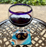 Hand-Painted Galaxy Coaster Set: Resin-Coated Ceramic Drink Coasters