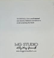 Hand-Painted Double Rocker Light Switch Cover: Light Blue Swirls