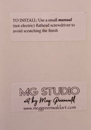 Hand-Painted Single Toggle Light Switch Cover: Red Pink Swirl Wall Decor