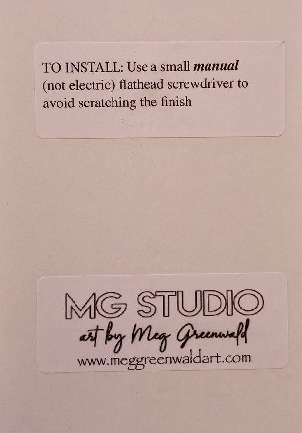 Hand-Painted Single Toggle Light Switch Cover: Red Pink Swirl Wall Decor