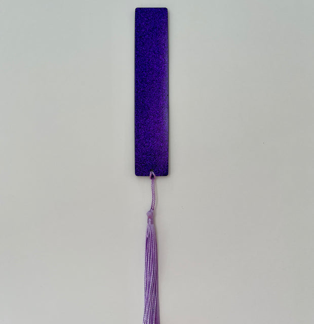 Glittery Resin Bookmark with Tassel: Colorful Book Lover Gift
