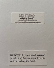 Hand-Painted Ocean Wave Light Switch Cover: Coastal Beach House Decor