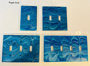 Hand-Painted Ocean Wave Light Switch Cover: Coastal Beach House Decor