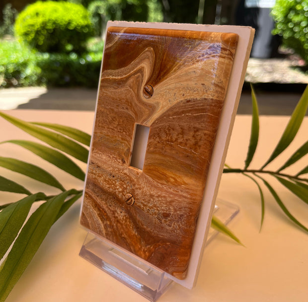 Hand-Painted Granite-Look Single Toggle Light Switch Cover