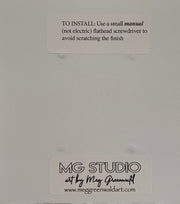 Hand Painted Double Decora Switch Plate Cover: Brown, Tan & Ivory