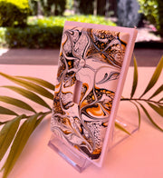 Hand Painted Single Toggle Light Switch Plate: Black, White, and Mustard