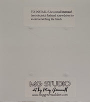 Hand Painted Double Toggle Light Switch Cover: Gold & Ivory