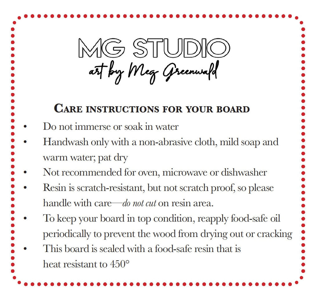 Olive Wood Cheese Board: Resin Art Serving Board (9.5" x 5.25")