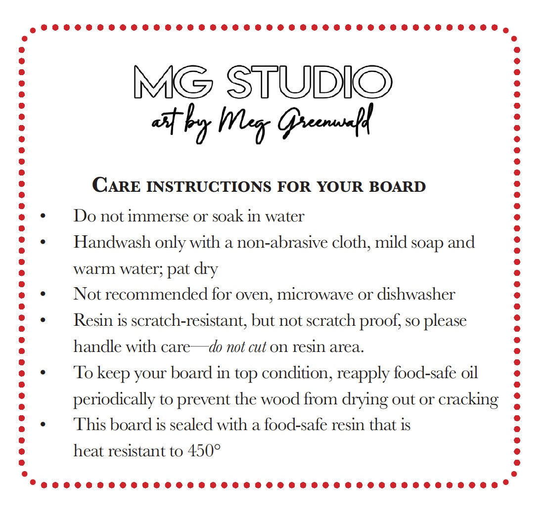 Olive Wood Cheese Board: Resin Art Serving Board (9.5" x 5.25")