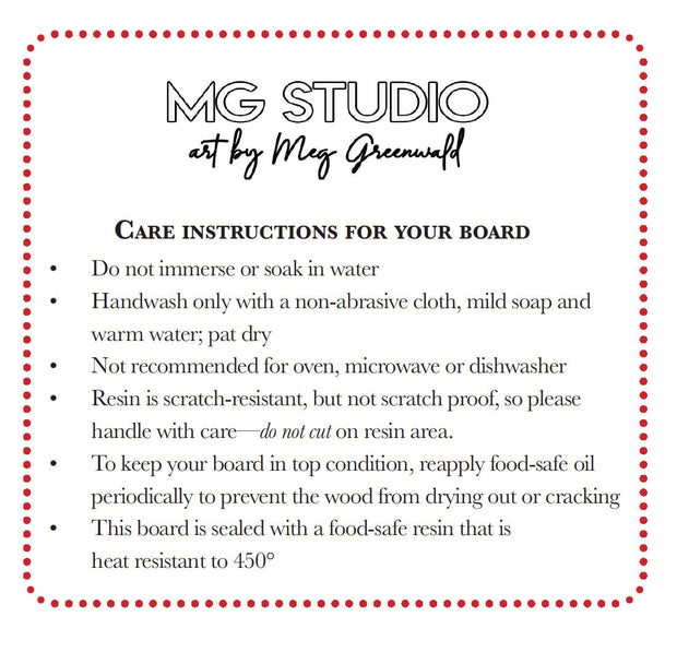 Olive Wood Cheese Board: Resin Art Serving Board (9.5" x 5.25")