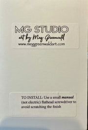 Hand Painted Rocker Light Switch Cover: Purple Teal Swirl Design