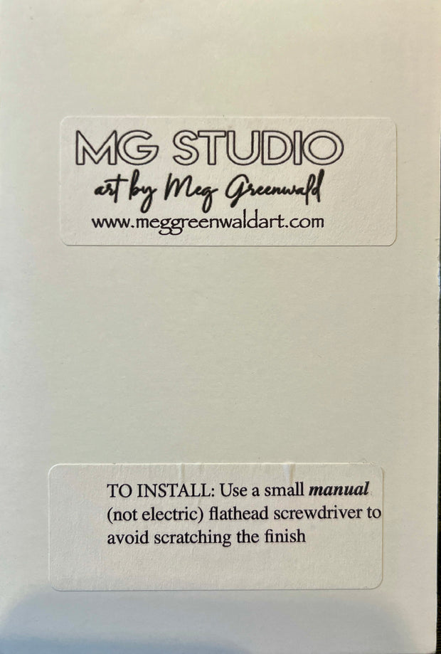 Hand Painted Rocker Light Switch Cover: Purple Teal Swirl Design